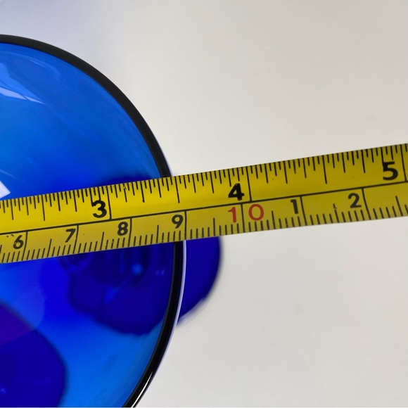 Bryce Brothers Cobalt Blue Aristocrat Wine Glass Sherbet Set of 2 of Ball Stem - Picture 8 of 11